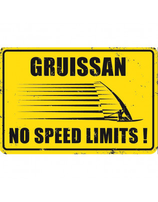 Plaque métal déco murale Gruissan No Speed Limits