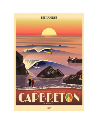 Affiche Clavé Illustration Capbreton