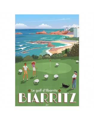 Affiche Clavé Illustration Golf d'Ilbarritz