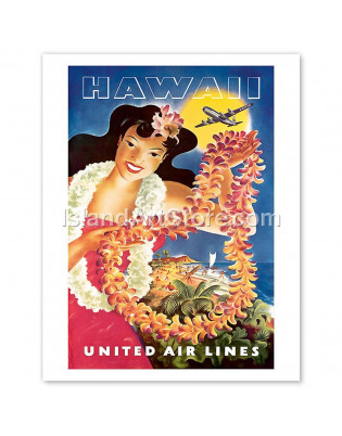Affiche Hawaii Vintage...