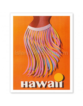 Affiche Hawaii Vintage Pan...