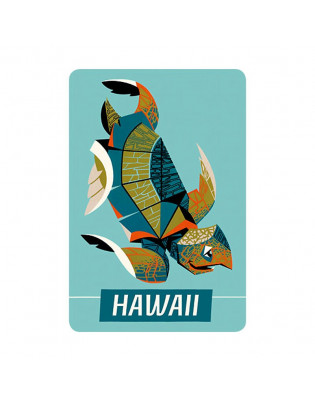 Carte postale Hawaii Vintage Pacific Islands Turtle