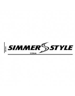 Sticker Simmer Style L 18.5 x 110 cm Noir