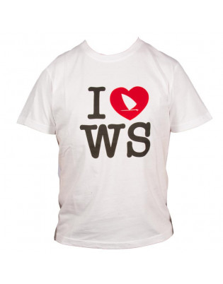 T-shirt Windsurfer I Love WS Blanc