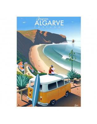 Affiche Clavé Illustration Arrifana Algarve Portugal