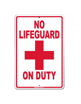 Plaque métal déco Seaweed Surf Co No Lifeguard On Duty