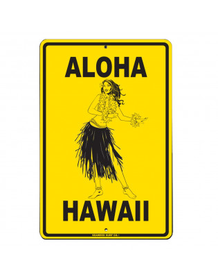 Plaque métal déco Seaweed Surf Co Aloha Hawaii