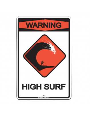 Plaque métal déco Seaweed Surf Co High Surf