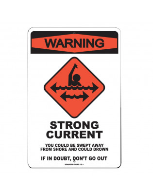 Plaque métal déco Seaweed Surf Co Strong Current